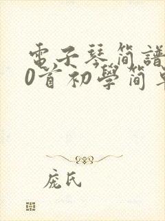 电子琴简谱100首初学简单