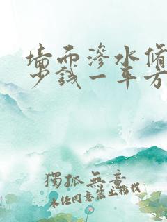 墙面渗水修补多少钱一平方