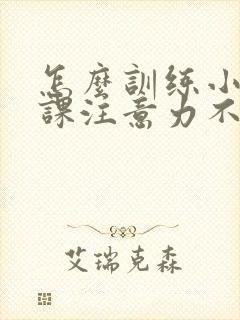 怎么训练小孩上课注意力不集中