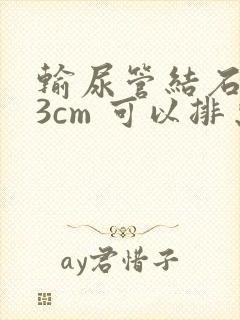 输尿管结石0.3cm 可以排出吗