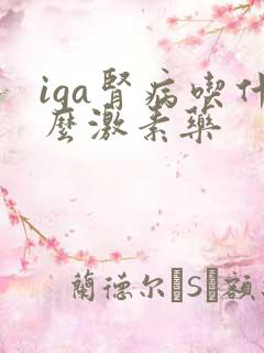 iga肾病吃什么激素药