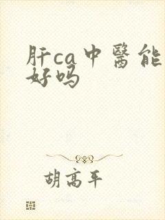 肝ca中医能治好吗