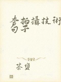 夸拍摄技术好的句子