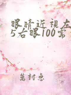 眼睛近视左眼75右眼100需要戴眼镜吗