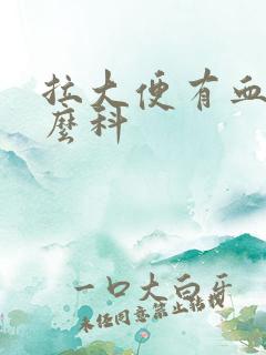 拉大便有血挂什么科