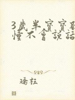 3岁半宝宝听得懂不会说话