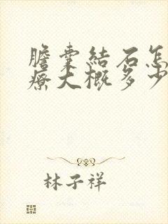 胆囊结石怎么治疗大概多少钱