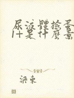 尿液体检蛋白质1+是什么意思