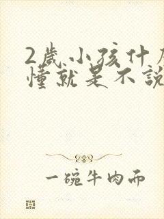 2岁小孩什么都懂就是不说话