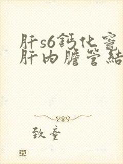 肝s6钙化灶或肝内胆管结石严重吗