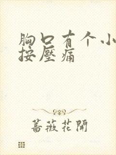 胸口有个小疙瘩按压痛