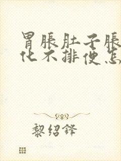 胃胀肚子胀不消化不排便怎么办