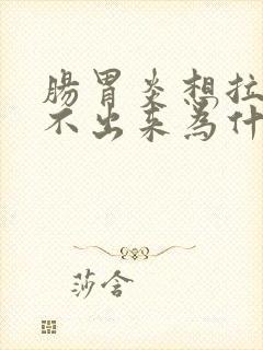 肠胃炎想拉屎拉不出来为什么