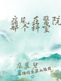 痛风在医院属于哪个科室