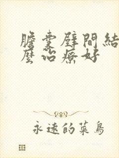 胆囊壁间结石怎么治疗好