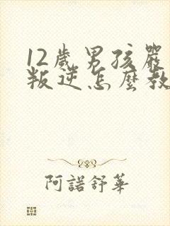 12岁男孩严重叛逆怎么教育