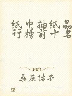 纸巾抽纸品牌排行榜前十名