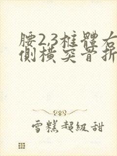 腰2,3椎体右侧横突骨折