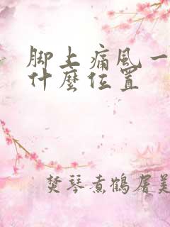 脚上痛风一般在什么位置