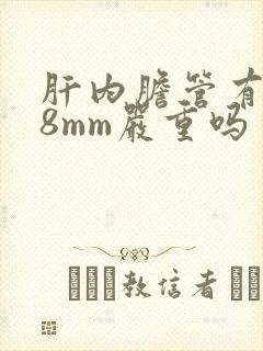 肝内胆管有结石8mm严重吗