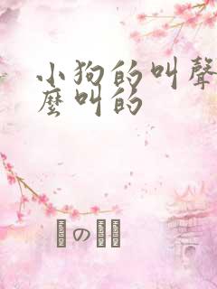 小狗的叫声是怎么叫的