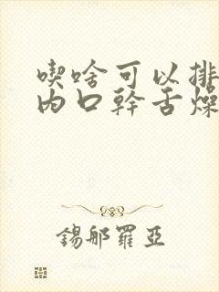 吃啥可以排除体内口干舌燥湿气重