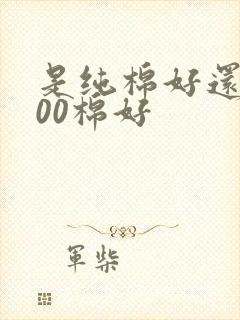 是纯棉好还是100棉好