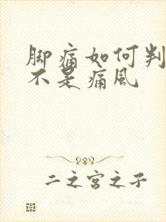 脚痛如何判断是不是痛风