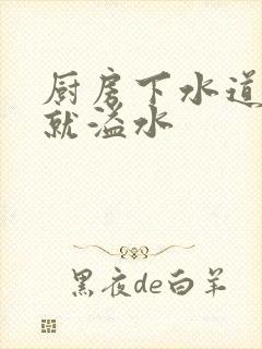 厨房下水道水大就溢水