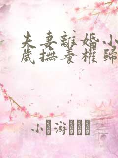 夫妻离婚小孩一岁抚养权归谁