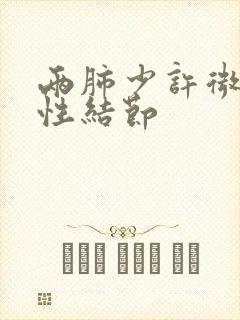 两肺少许微小实性结节