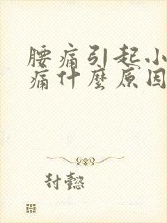 腰痛引起小肚子痛什么原因