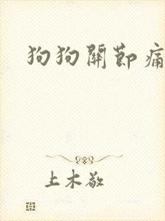 狗狗关节痛治疗