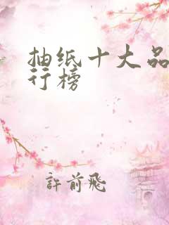 抽纸十大品牌排行榜