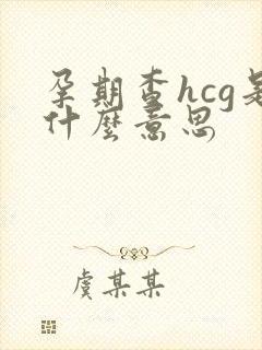 孕期查hcg是什么意思