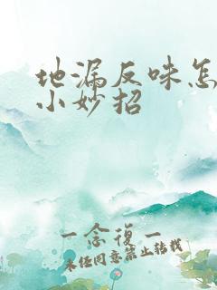 地漏反味怎么办小妙招