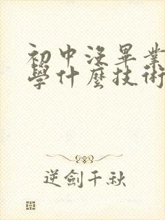 初中没毕业适合学什么技术