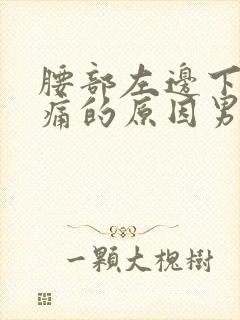 腰部左边下侧疼痛的原因男性