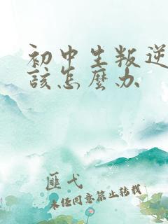 初中生叛逆厌学该怎么办