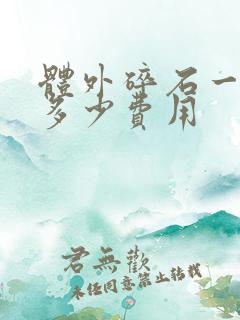 体外碎石一次用多少费用