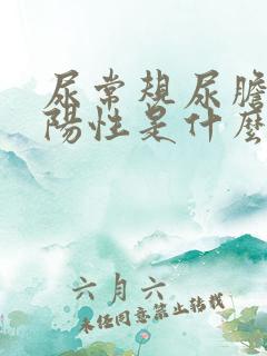 尿常规尿胆原弱阳性是什么意思