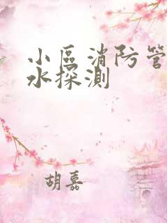 小区消防管道漏水探测