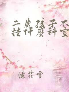 二岁孩子不说话挂什么科室