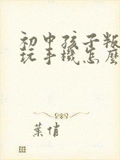 初中孩子叛逆爱玩手机怎么办