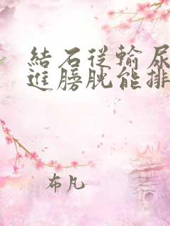 结石从输尿管掉进膀胱能排出吗