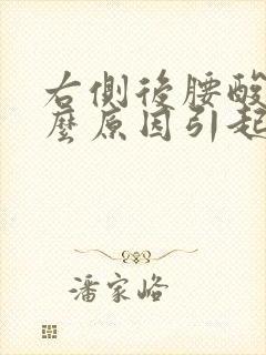 右侧后腰酸痛什么原因引起的男性