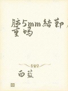 肺5mm结节严重吗