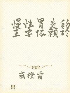 慢性胃炎的确诊主要依赖于