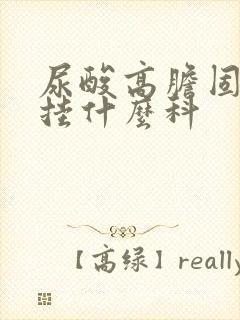 尿酸高胆固醇高挂什么科