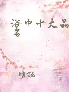 浴巾十大品牌排名